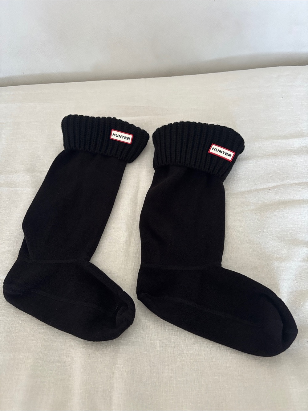 Hunter Black Ribbed Cuff Casual Socks